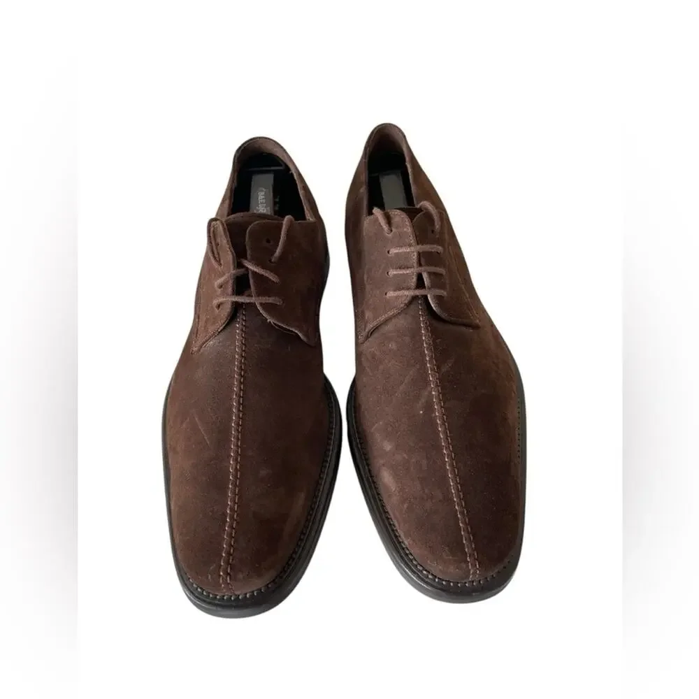 MEZLAN MENS SHOE 9 M WAYNE BROWN SUEDE LEATHER SPLIT TOE DERBY OXFORD
